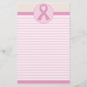 Papelería Cinta del rosa del cáncer de pecho alineada