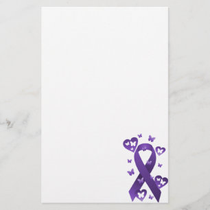 Papelería Cinta púrpura de la conciencia