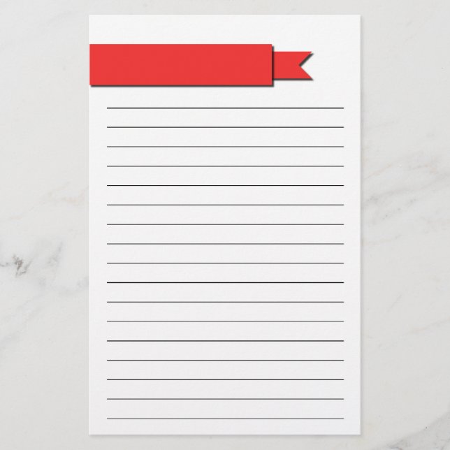 Papelería Cinta roja encadenada (Anverso)