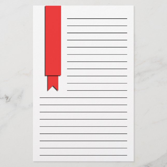 Papelería Cinta roja encadenada (Anverso)