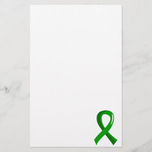 Papelería Cinta verde 3 de la donación de órganos