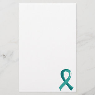 Papelería Cinta verde azulada 3 del cáncer ovárico