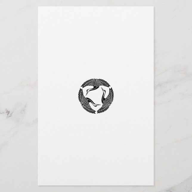 Papelería Círculo de tres grullas (Anverso)