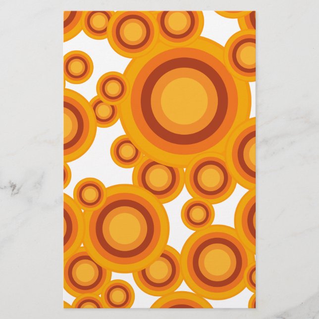 Papelería círculo naranja pastel (Anverso)