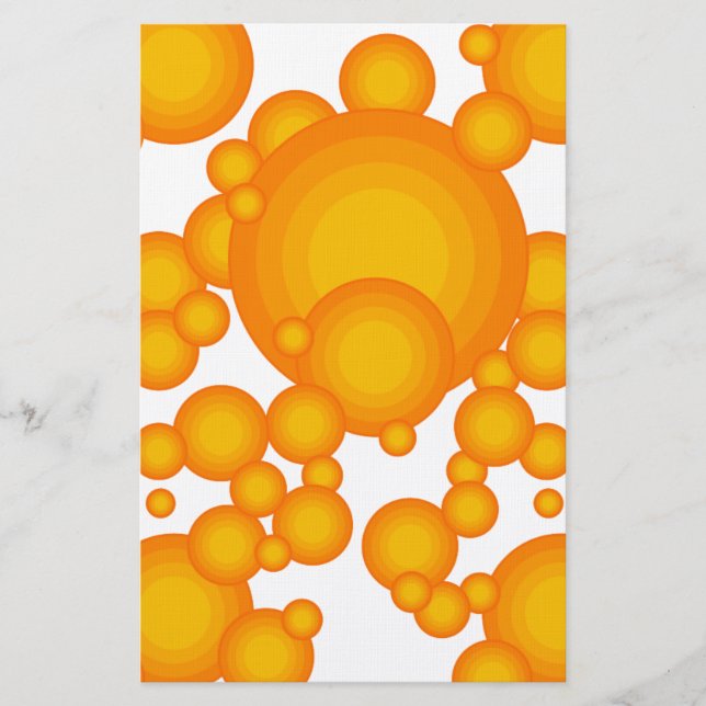 Papelería Círculos de estilo de los años 70 de Oranger como  (Anverso)