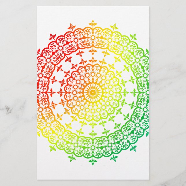 Papelería Círculos del arco iris (Anverso)