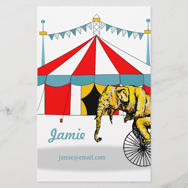Papelería Circus Memorabilia en memoria de los elefantes del (Anverso)