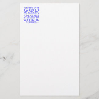 Papelería Cita de Aquinas Mira lo que Dios te ha dado Azul