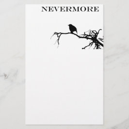 Papelería Cita del poema Edgar Allan Poe de Nevermore Raven