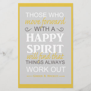 Papelería cita inspiradora de gordon b hinckley lds
