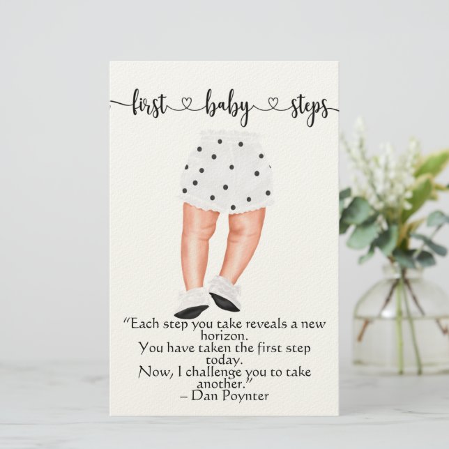 Papelería Citas de Baby First Steps (Anverso de pie)