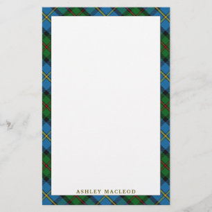 Papelería Clan elegante MacLeod de la tela escocesa de