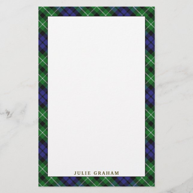 Papelería Clan Graham Tartan Plaid (Anverso)