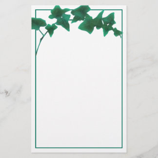 Papelería Clásica acuarela de marfil verde inglés