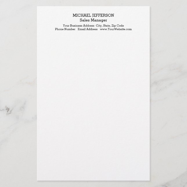 Papelería Clásica Minimalista profesional (Anverso)