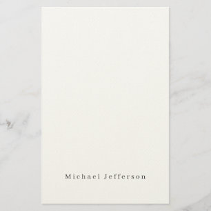 Papelería Clásico Creativo Moderno Negro y Blanco Minimalist