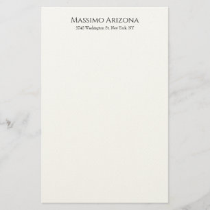 Papelería Clásico Simple Elegante Negro y Blanco Minimalista