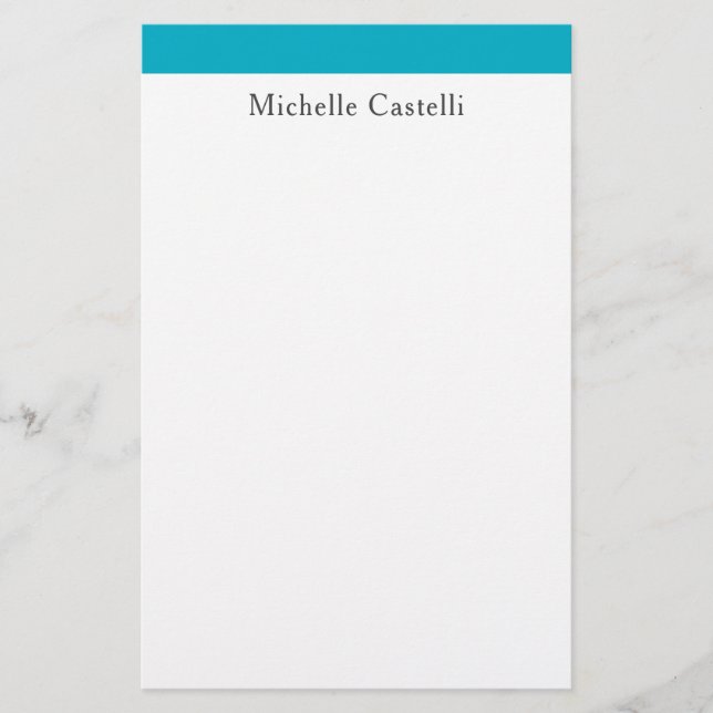 Papelería Clásico único de Azure Blue & White Professional (Anverso)