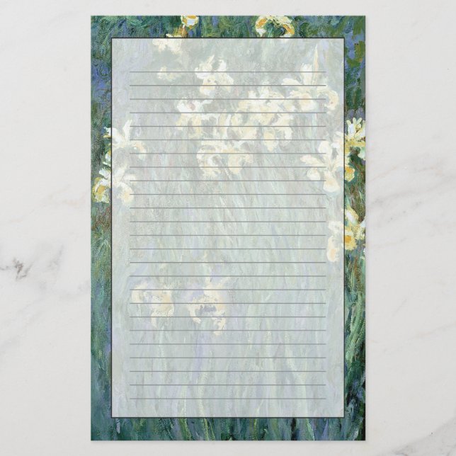 Papelería Claude Monet el | los iris amarillos (Anverso)