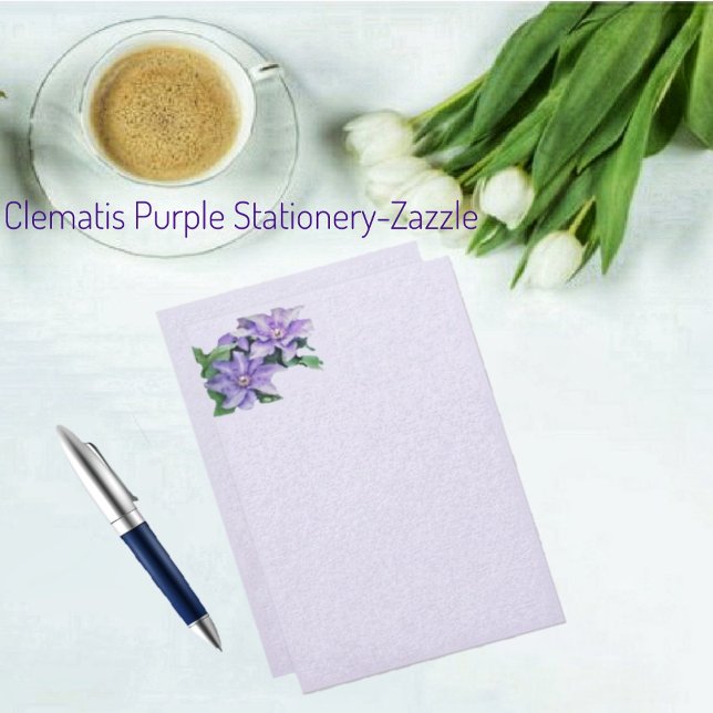 Papelería Clematis Purple (Subido por el creador)