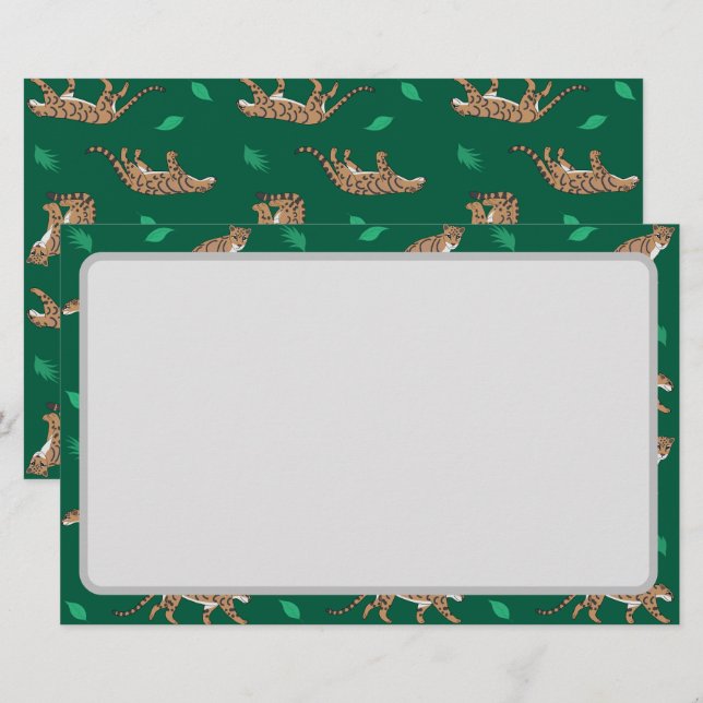 Papelería Clouded Leopard (Anverso / Reverso)
