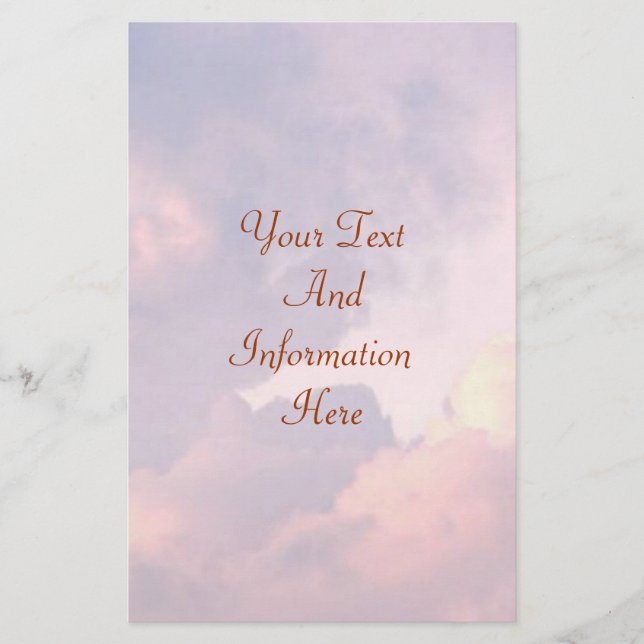 Papelería Clouds Stationery (Anverso)