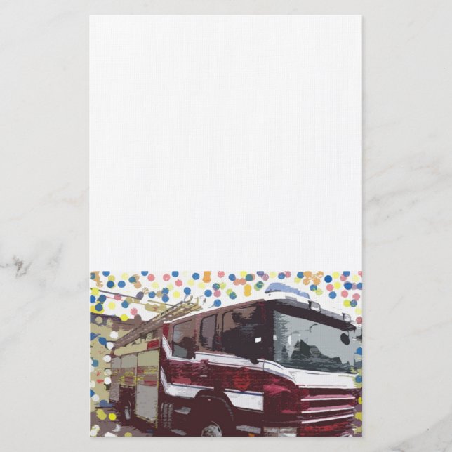 Papelería Coche de bomberos (Anverso)