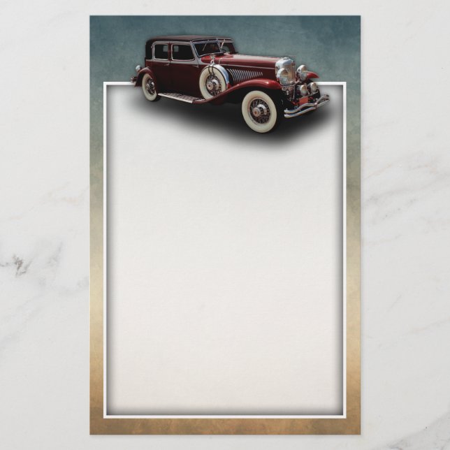 Papelería Coche modelo de la obra clásica de Duesenberg (Anverso)