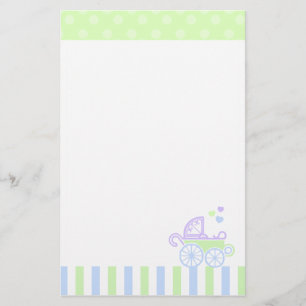 Papelería Cochecito azul/verde