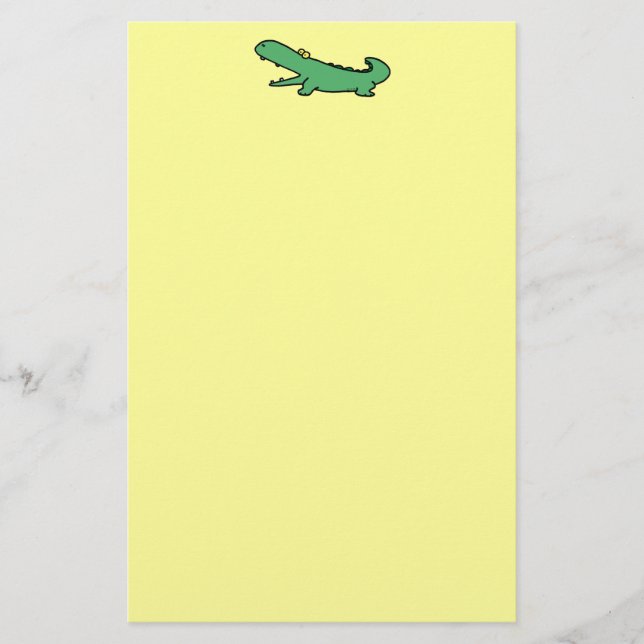 Papelería Cocodrilo divertido (Anverso)