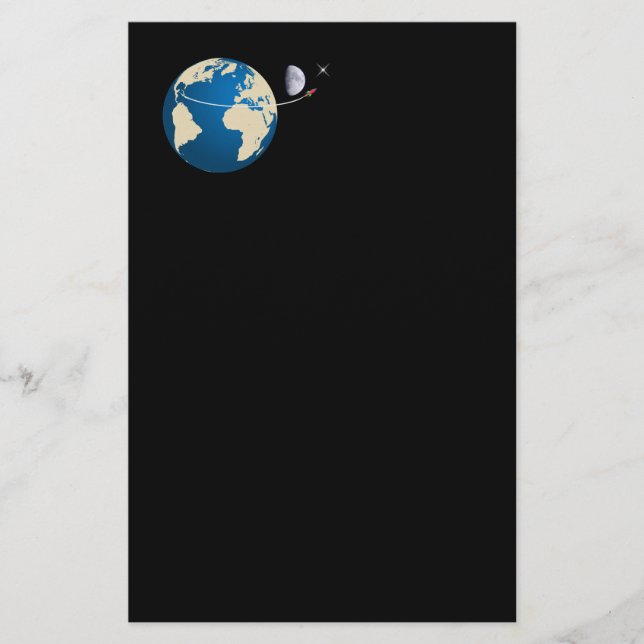 Papelería cohete espacial (Anverso)