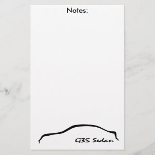 Papelería Cojín de nota del sedán G35/cuaderno de notas