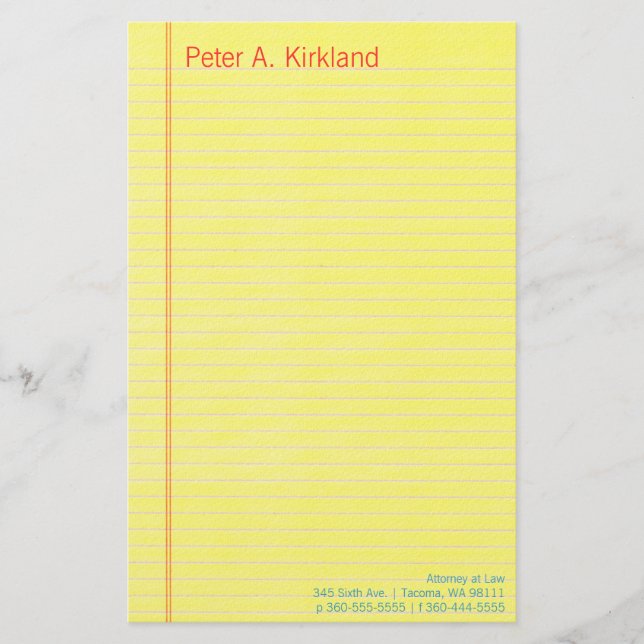 Papelería Cojín legal (Anverso)