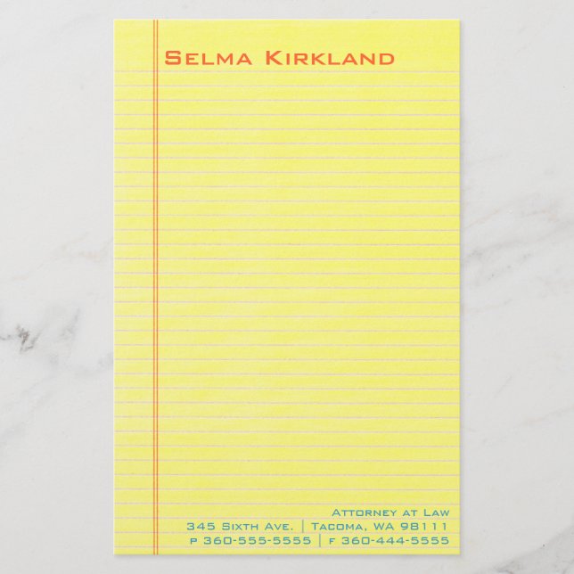 Papelería Cojín legal (Anverso)