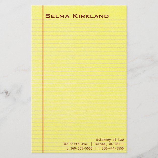 Papelería Cojín legal (Anverso)