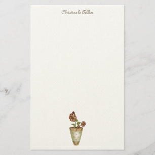 Papelería Colección del jardín · Flores Potted