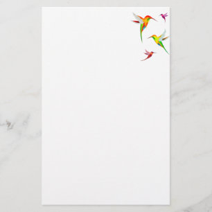 Papelería Colibríes lindos en los colores brillantes -