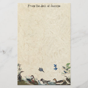Papelería Collage de Audubon de los efectos de escritorio de