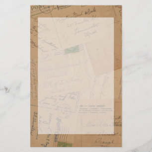 Papelería Collage de la postal del vintage inmóvil