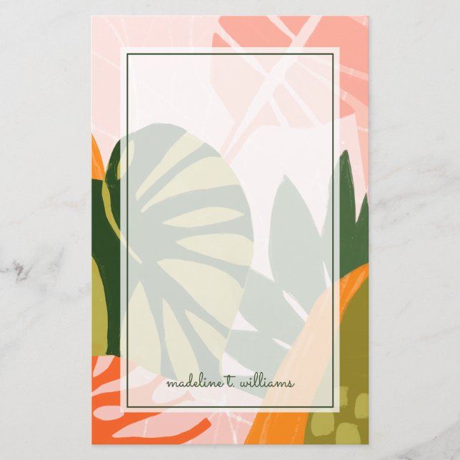 Papelería Collage de la selva I (Anverso)
