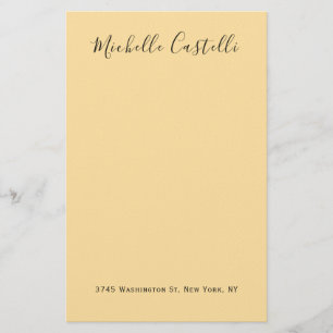 Papelería Color crema beige escritura única profesional
