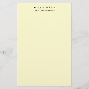 Papelería Color crema Plata Elegante Profesional Moderno