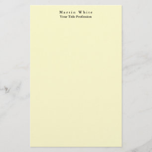 Papelería Color crema Plata Elegante Profesional Moderno