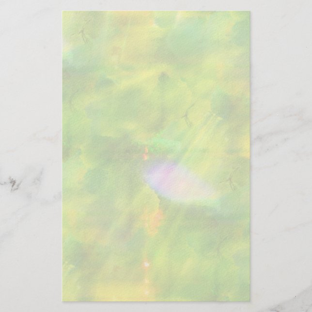 Papelería color de fondo transparente verde, amarillo (Anverso)