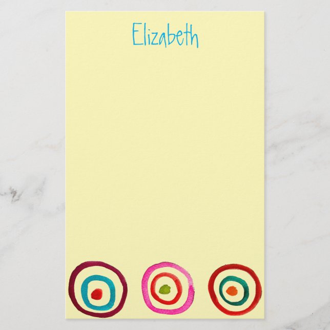 Papelería Color del arco iris de círculo colorido (Anverso)