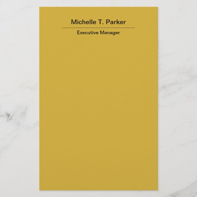 Papelería Color dorado metálico nombre sencillo elegante min (Anverso)