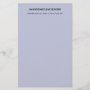 Papelería Color lila profesional moderno minimalista nombre