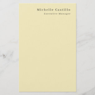 Papelería Color Pastel Crema Minimalista Moderno Nombre Llan