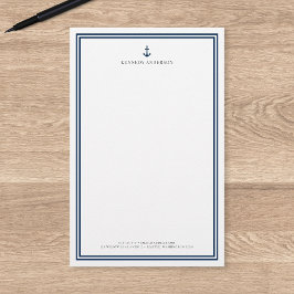 Papelería Color personalizado Moderno Anclaje clásico person