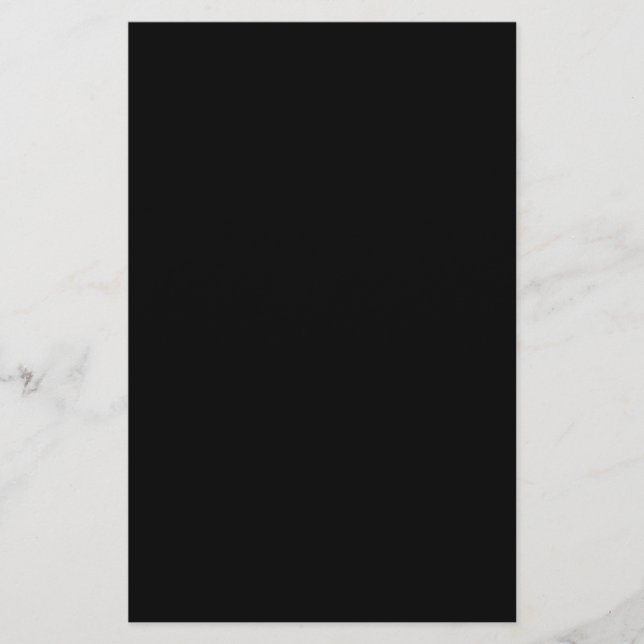 Papelería Color sólido negro puro (Anverso)